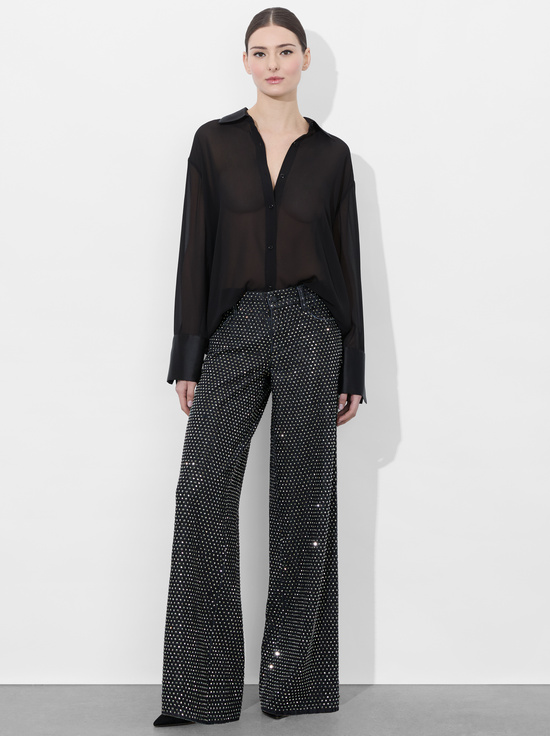 MAYA CHARCOAL BLACK/HEMATITE-TRISH EMBELLISHED JEAN