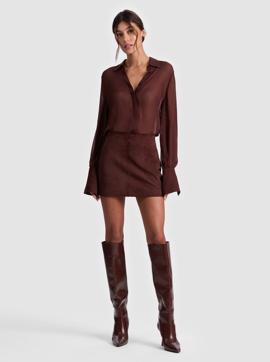 DARK CHOCOLATE-TURNER BUTTON DOWN