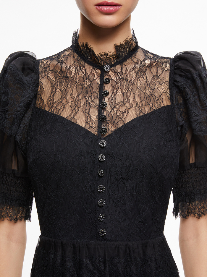 Vernita Tiered Maxi Dress In Black | Alice And Olivia