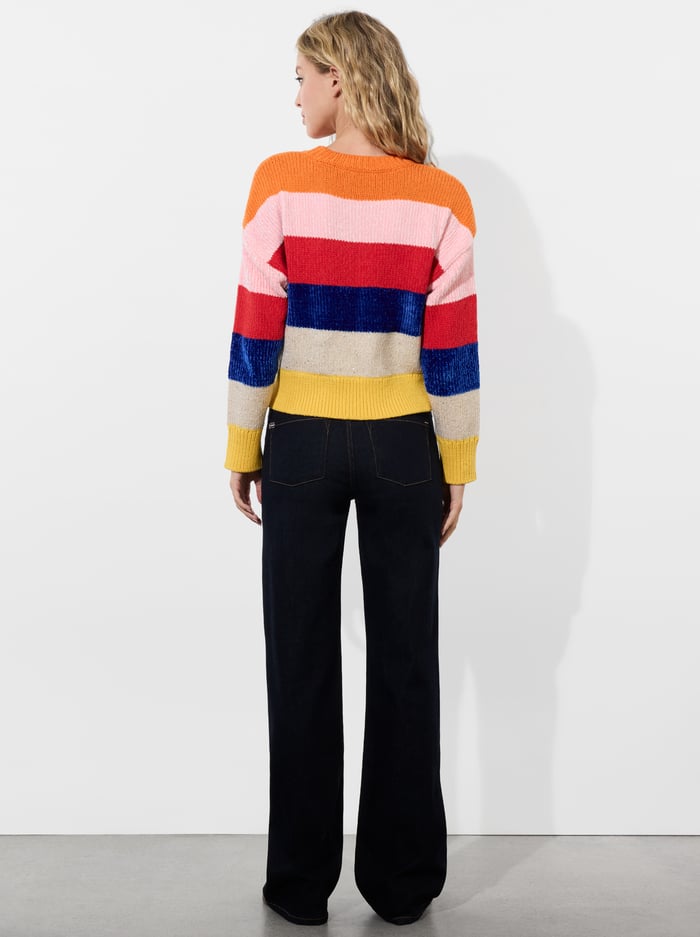 LOUIE PULLOVER - MULTI STRIPE image 2 - Alice And Olivia
