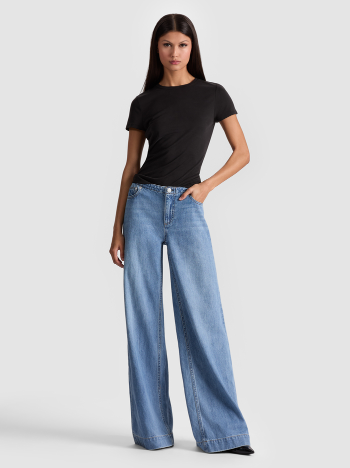 TESS BABY TEE - BLACK image 1 - Alice And Olivia