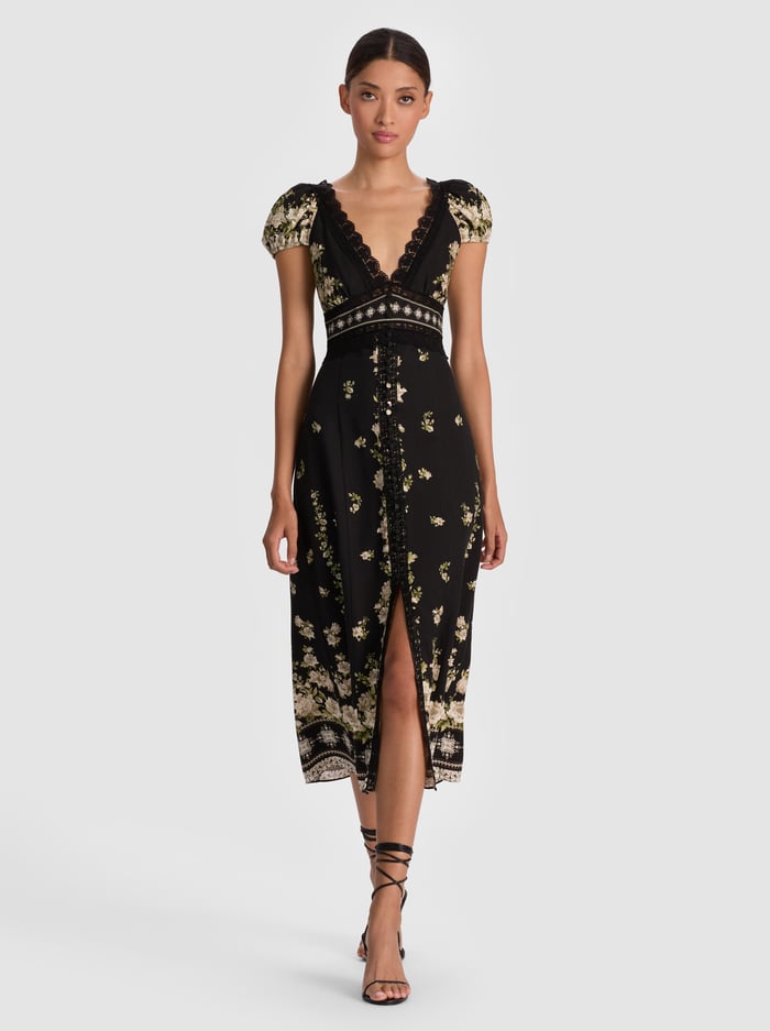 ROSE MIDI DRESS - FREE FALLING image 3 - Alice And Olivia