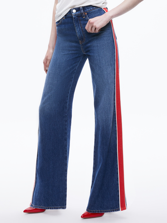 LOLA BLUE-WEEZY SIDE STRIPE JEAN