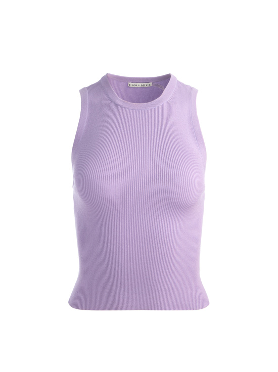 DARK LILAC-TONITA RIBBED TANK