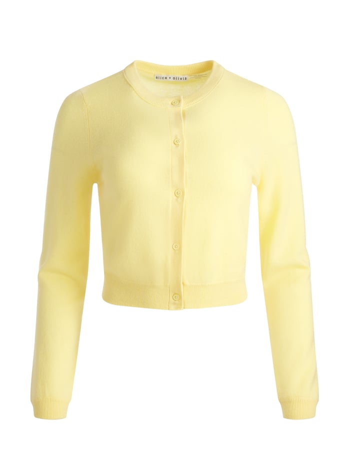 DOLLIE CASHMERE CARDIGAN - BUTTER image 5 - Alice And Olivia