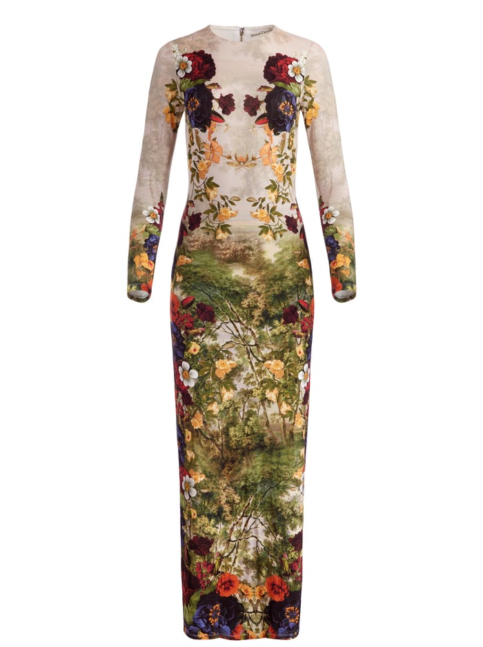 DELORA MAXI DRESS - FORBIDDEN FOREST image 5 - Alice And Olivia