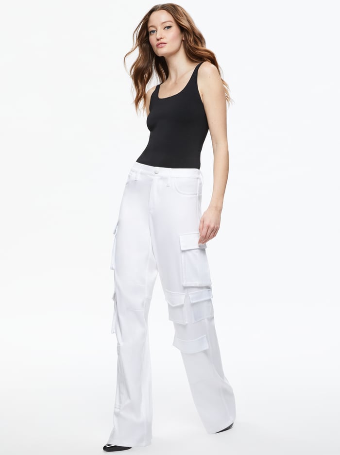 LUIS CARGO PANT - WHITE image 2 - Alice And Olivia