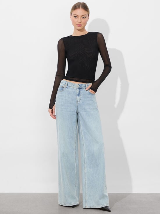 BLACK/BLACK-DELAINA LAYERED TOP