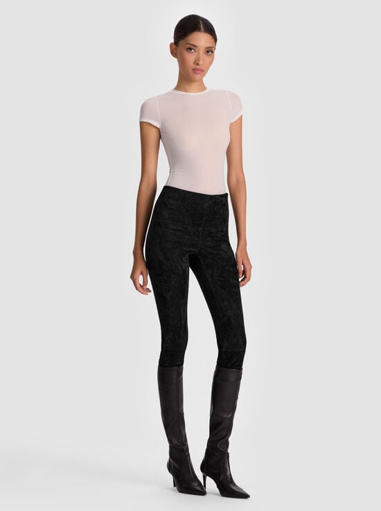BLACK-LENNOX SUEDE LEGGING