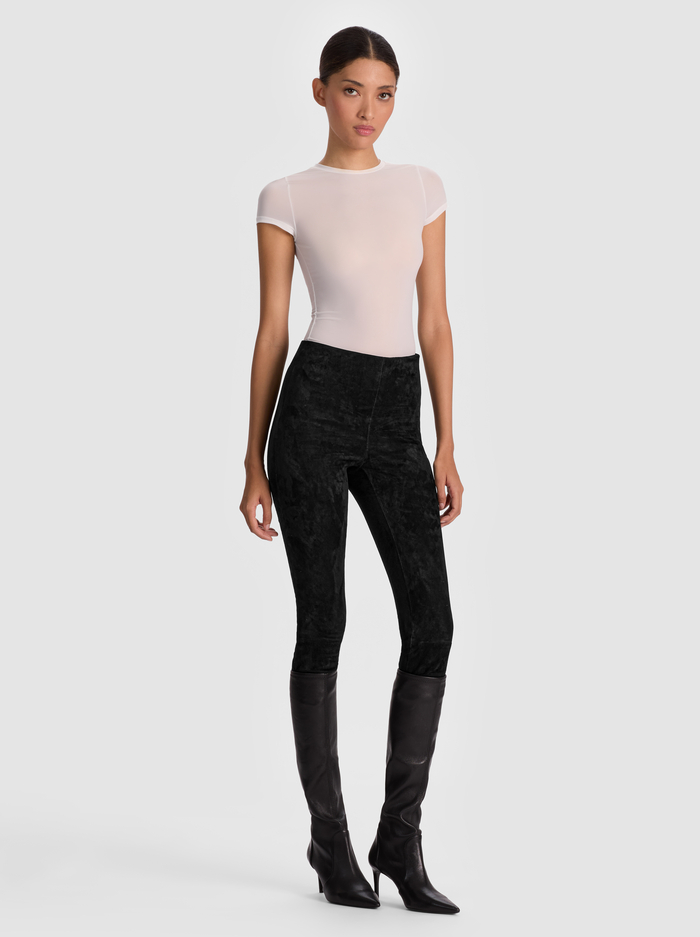 LENNOX SUEDE LEGGING - BLACK image 1 - Alice And Olivia