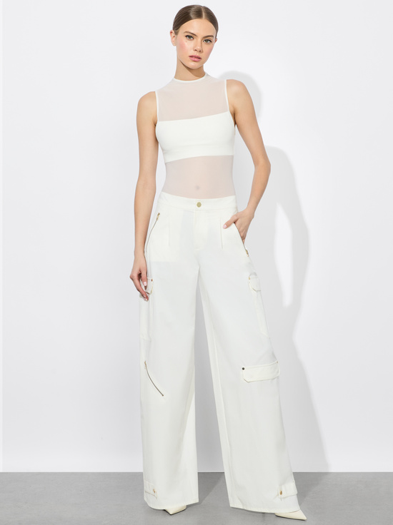 OFF WHITE-BANDEAU SLEEVELESS BODYSUIT
