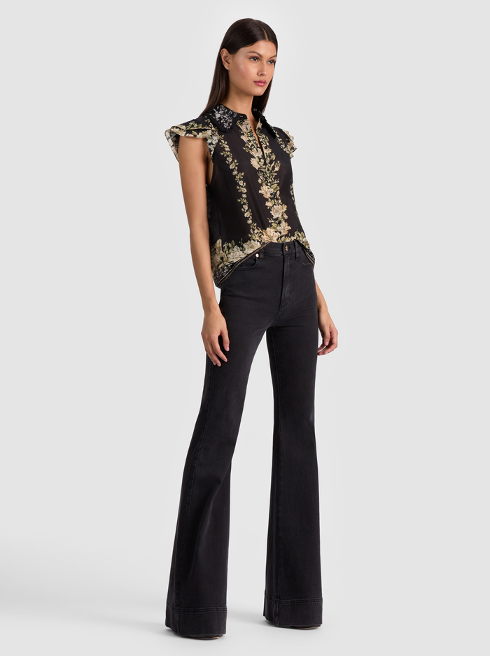 MARTEL BLOUSE - FREE FALLING image 4 - Alice And Olivia