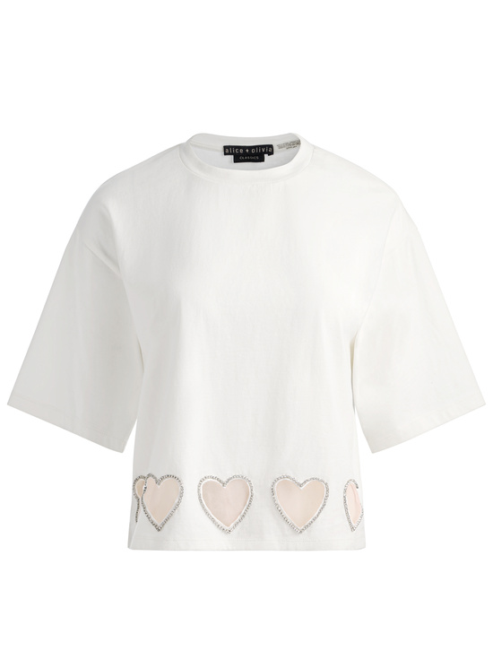 OFF WHITE-EVAN HEART CUTOUT TEE