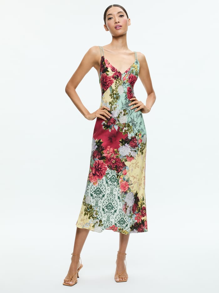 KIRO V NECK SLIP DRESS - OAKLEY image 4 - Alice And Olivia