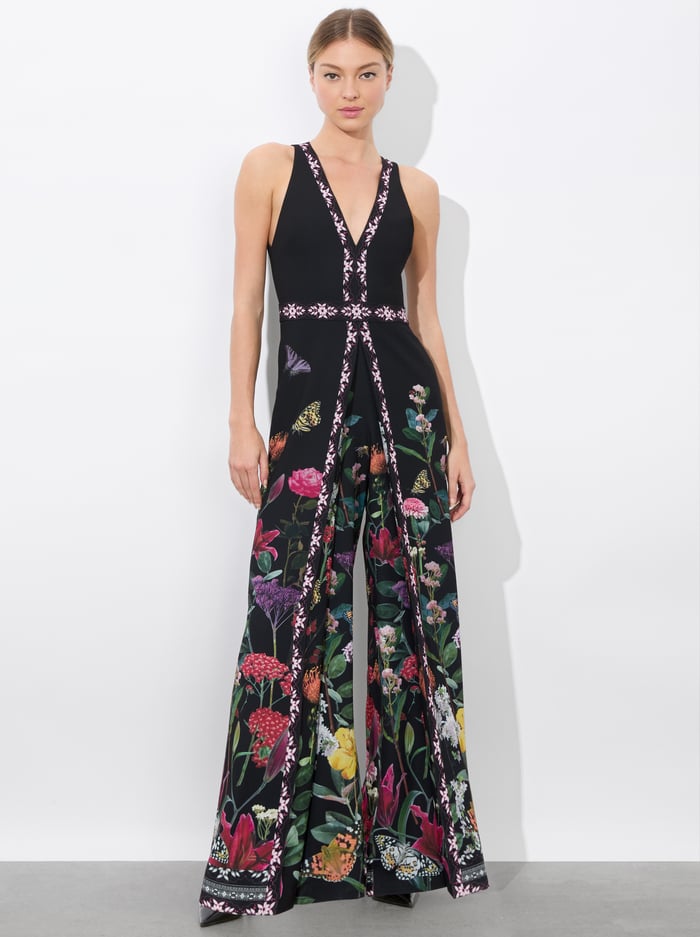 AUDRIE PLEATED JUMPSUIT - SECRET GARDEN image 1 - Alice And Olivia