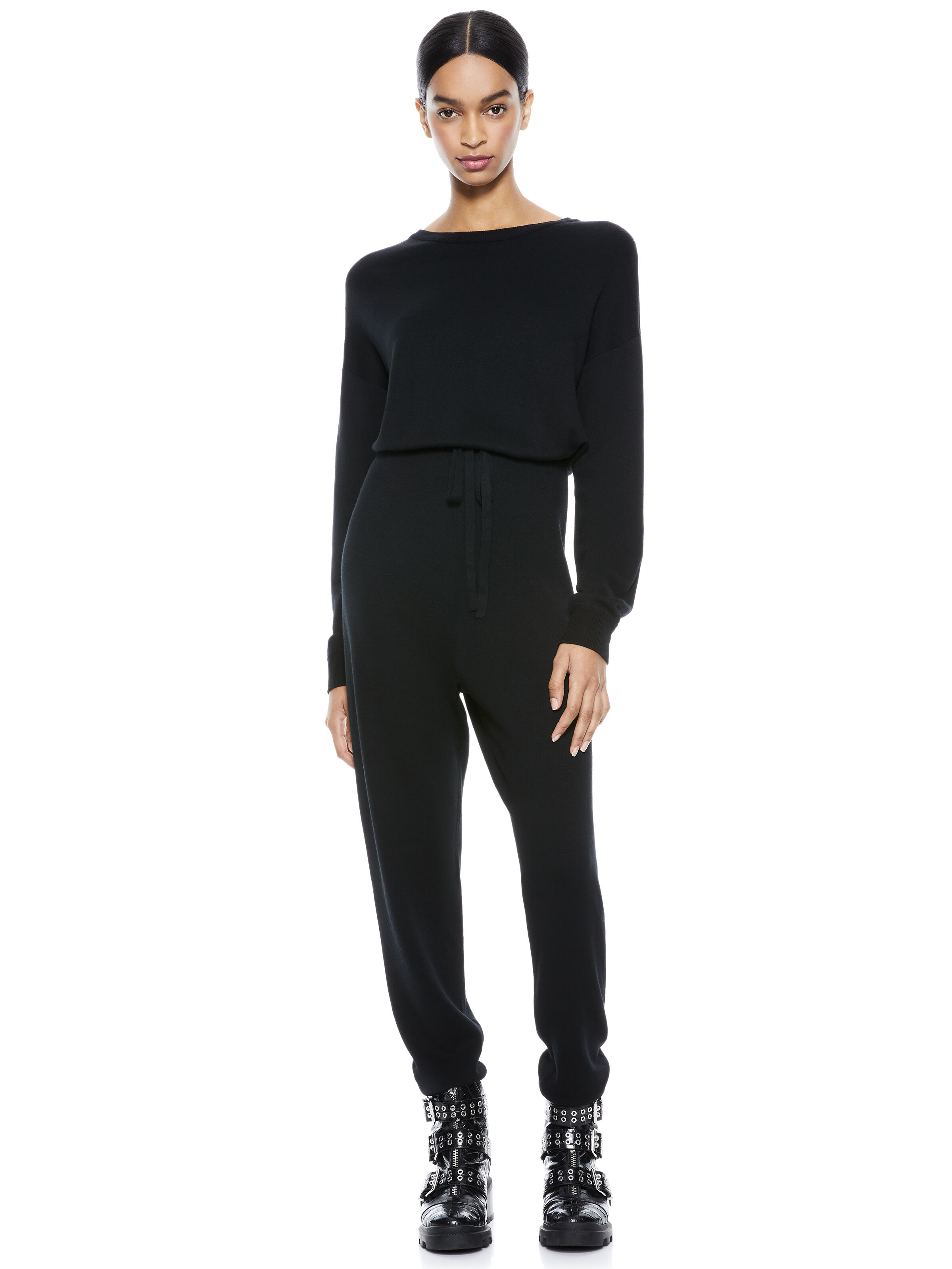 Black sweater jumpsuit Clearance