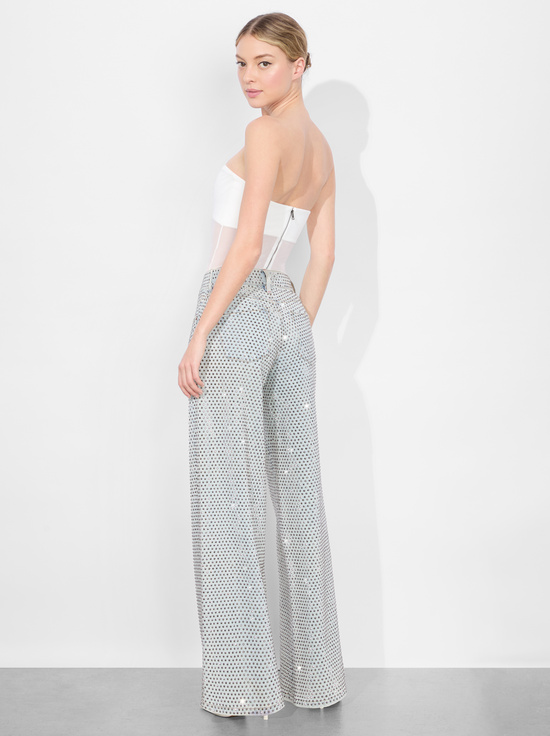 OFF WHITE-BANDEAU STRAPLESS BODYSUIT