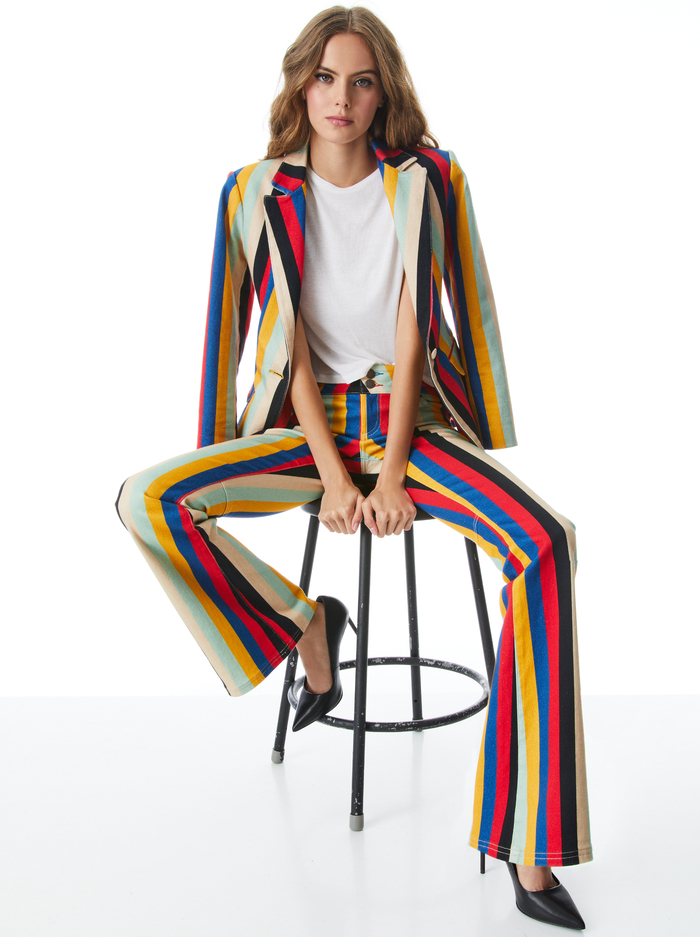 LOW RISE STACEY BELL - BOHEME STRIPE image 3 - Alice And Olivia