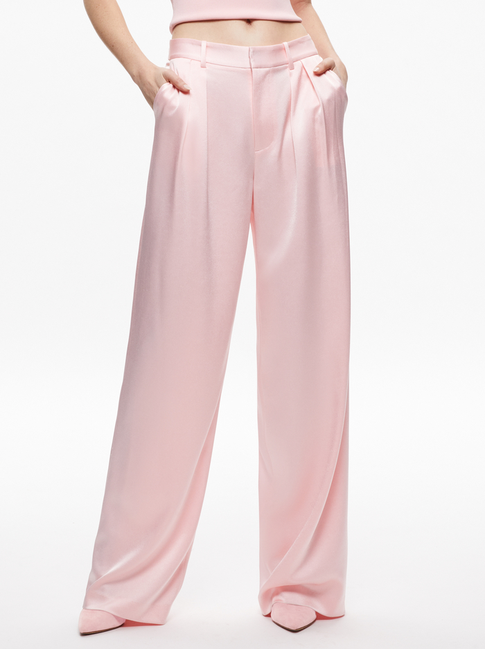 POMPEY HIGH WAISTED PLEATED PANTS - PETAL - Alice And Olivia