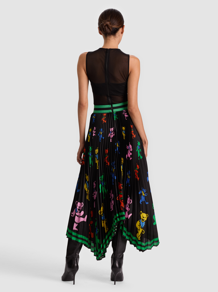 A+O X GRATEFUL DEAD KATZ MAXI SKIRT - GRATEFUL BEARS BLACK image 2 - Alice And Olivia