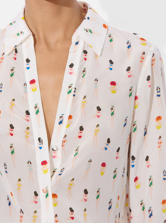 BEACH CLUB-ELOISE BUTTON DOWN BLOUSE