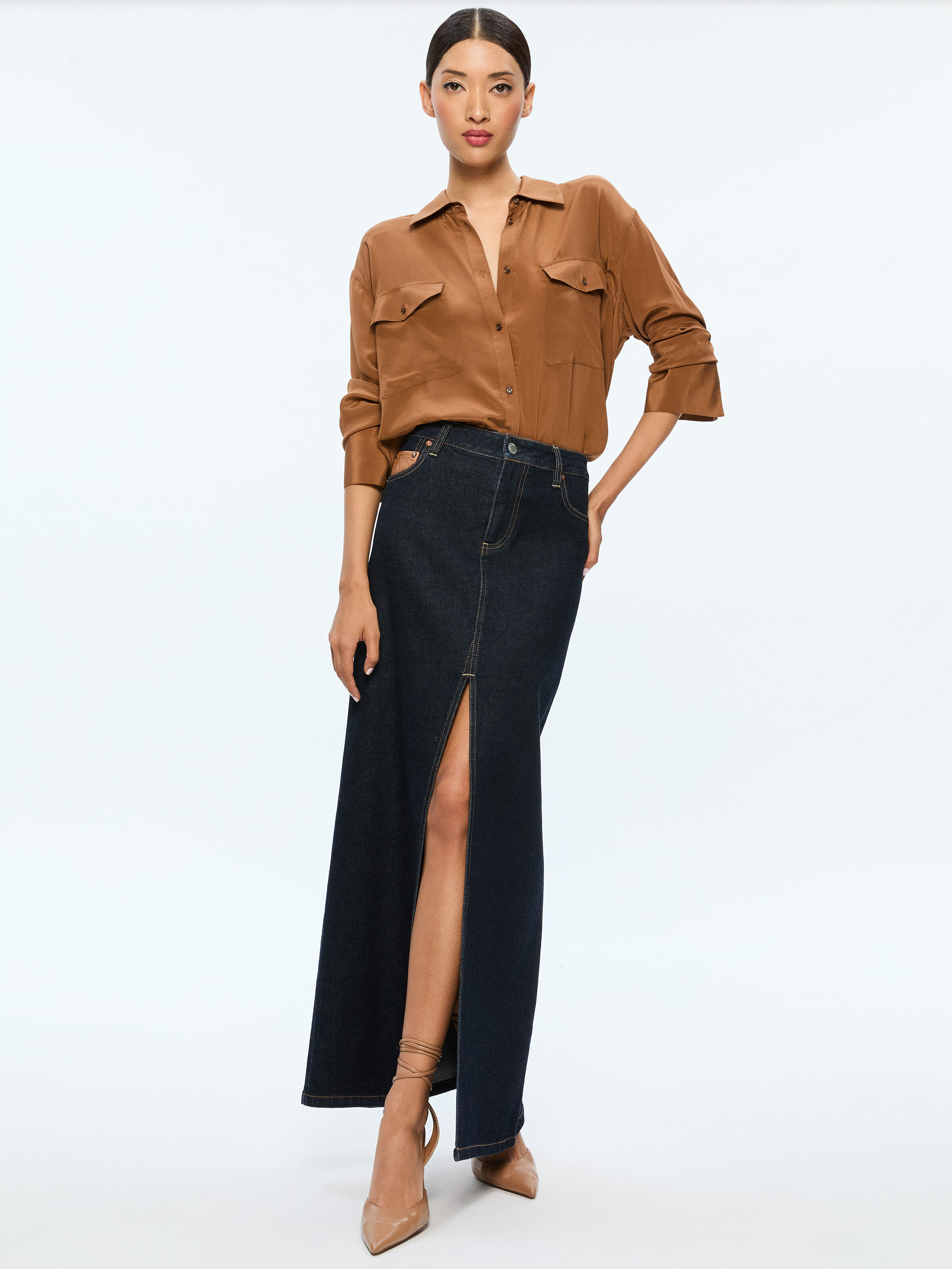 Reise Embroidered Tiered Maxi Skirt In Georgia Floral
