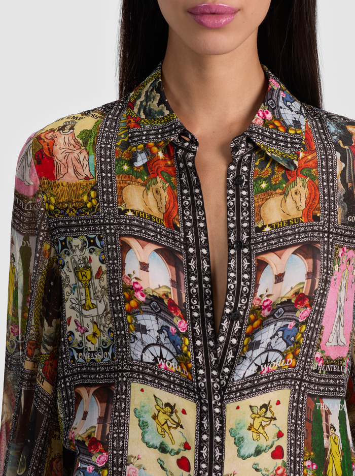 WAN BUTTON DOWN BLOUSE - ENCHANTED TAROT image 3 - ALICE + OLIVIA