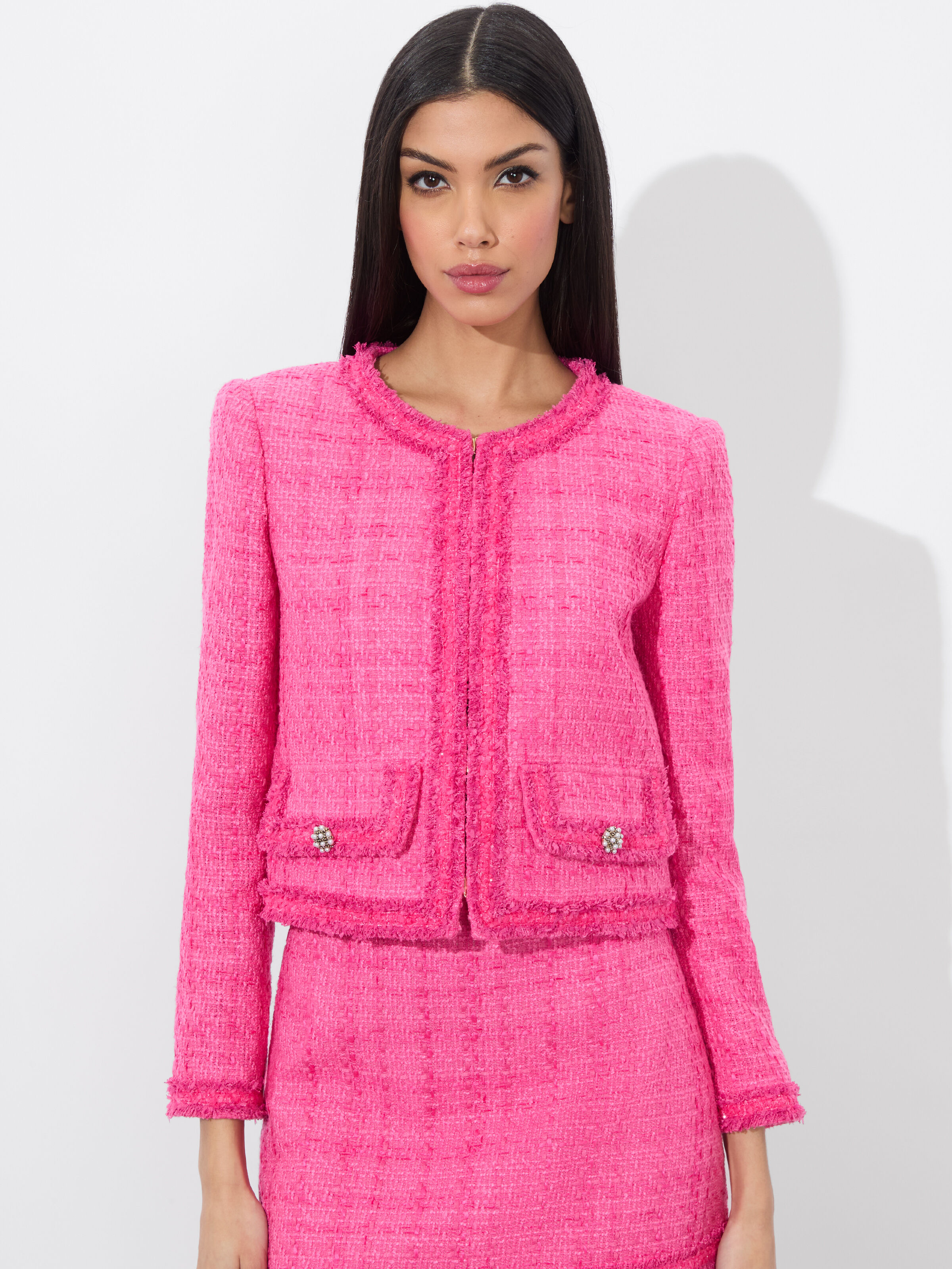 Landon Jacket In Wild Pink | Alice + Olivia