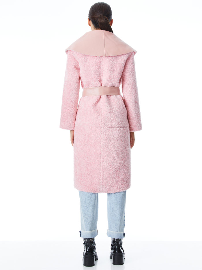 MEGAN VEGAN REVERSIBLE COAT - DUSTY PINK image 8 - Alice And Olivia