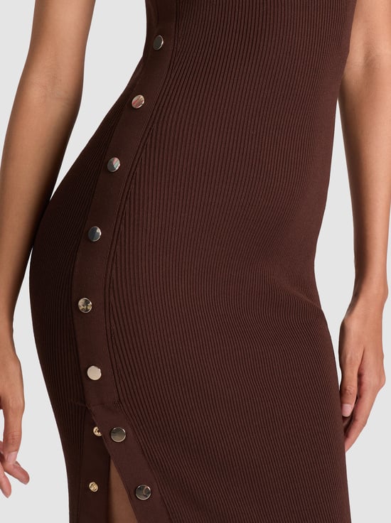 DARK CHOCOLATE-LALITA RACERBACK TANK DRESS