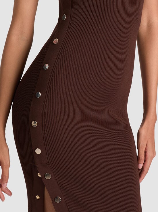 DARK CHOCOLATE-LALITA RACERBACK TANK DRESS