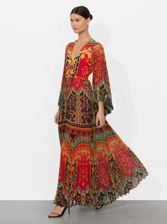 LOVE NOTE-BENNET PLEATED MAXI DRESS