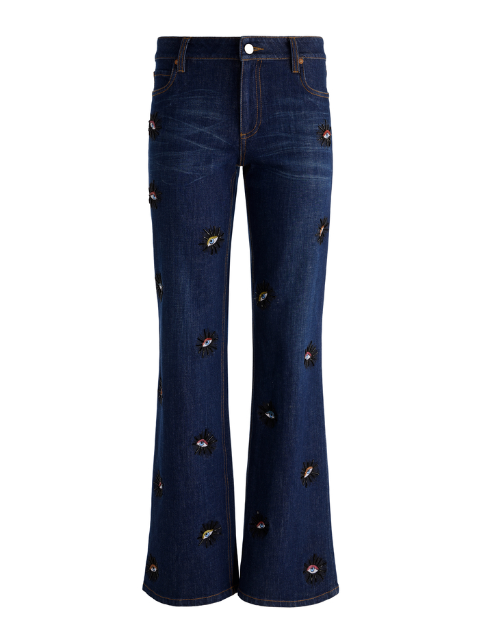 ROXIE EMBELLISHED JEAN - CATHERINE DARK image 5 - Alice And Olivia