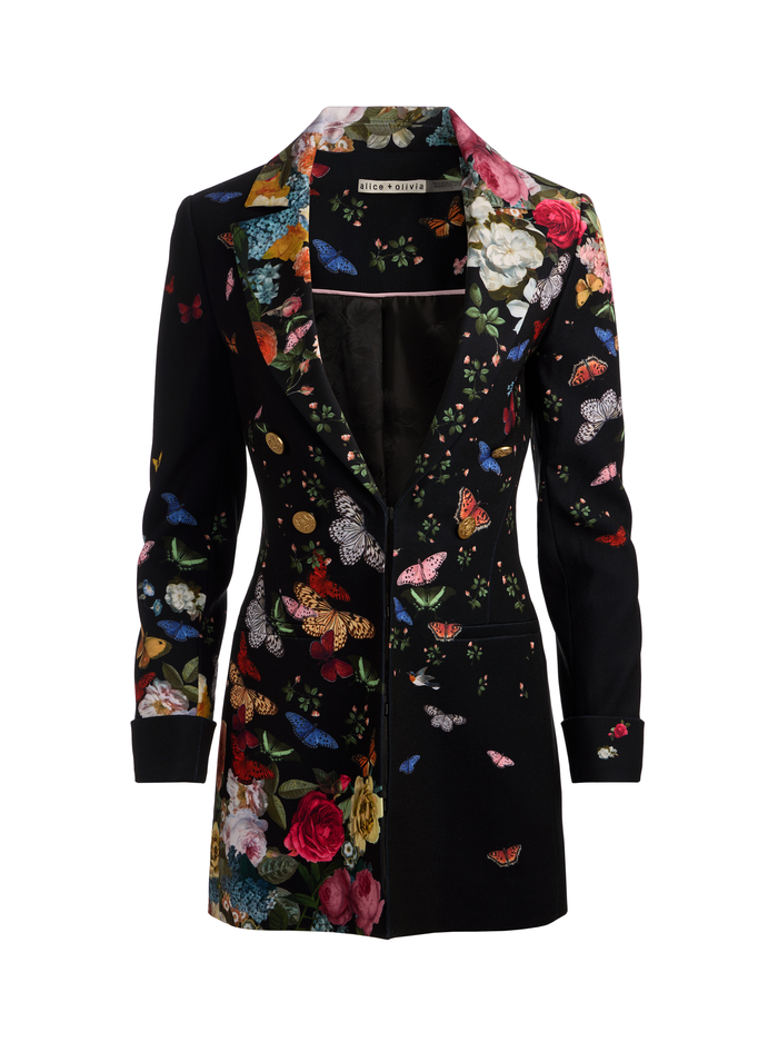 MYA BLAZER - SOLAR STRENGTH BLACK image 5 - ALICE + OLIVIA