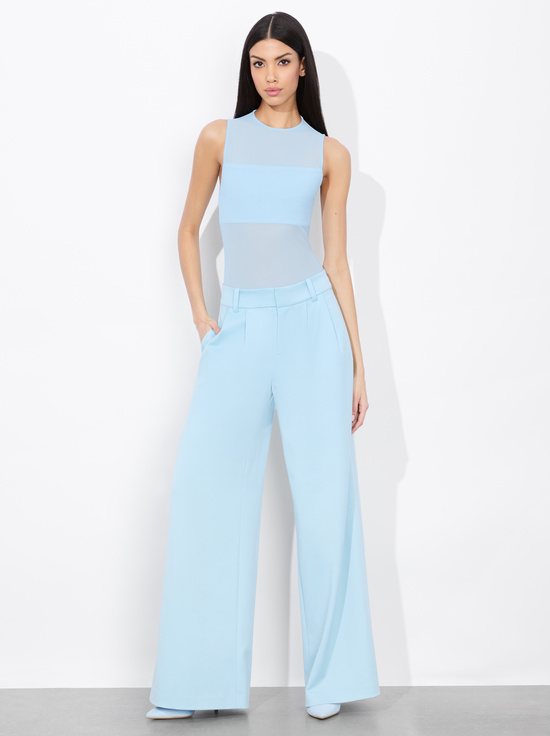 MINERAL BLUE-BANDEAU SLEEVELESS BODYSUIT