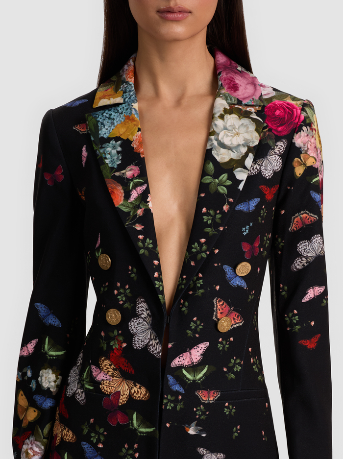 MYA BLAZER - SOLAR STRENGTH BLACK image 3 - ALICE + OLIVIA