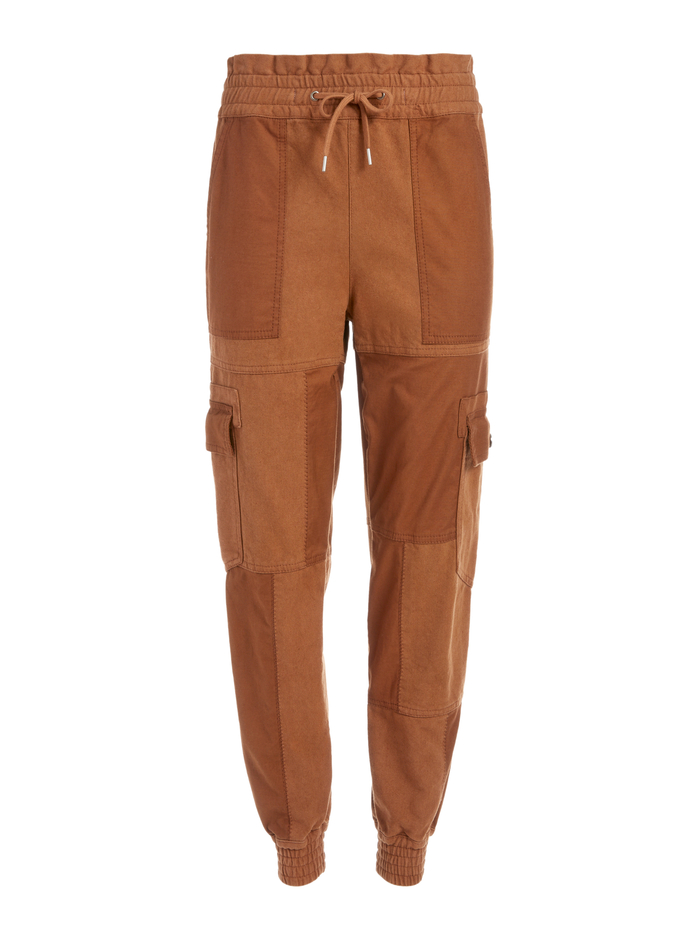 TRIBECA PATCHWORK JOGGER - CAMEL image 5 - Alice And Olivia