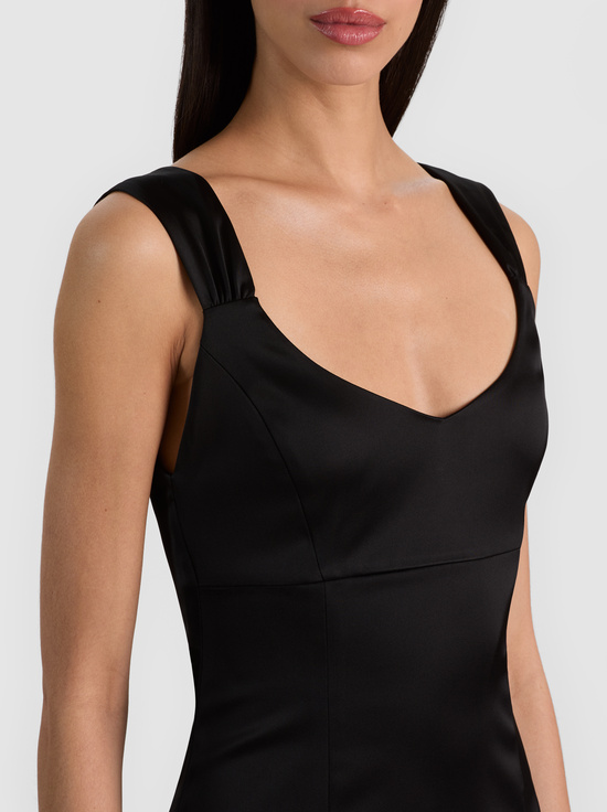 BLACK-RENEE FITTED MINI DRESS