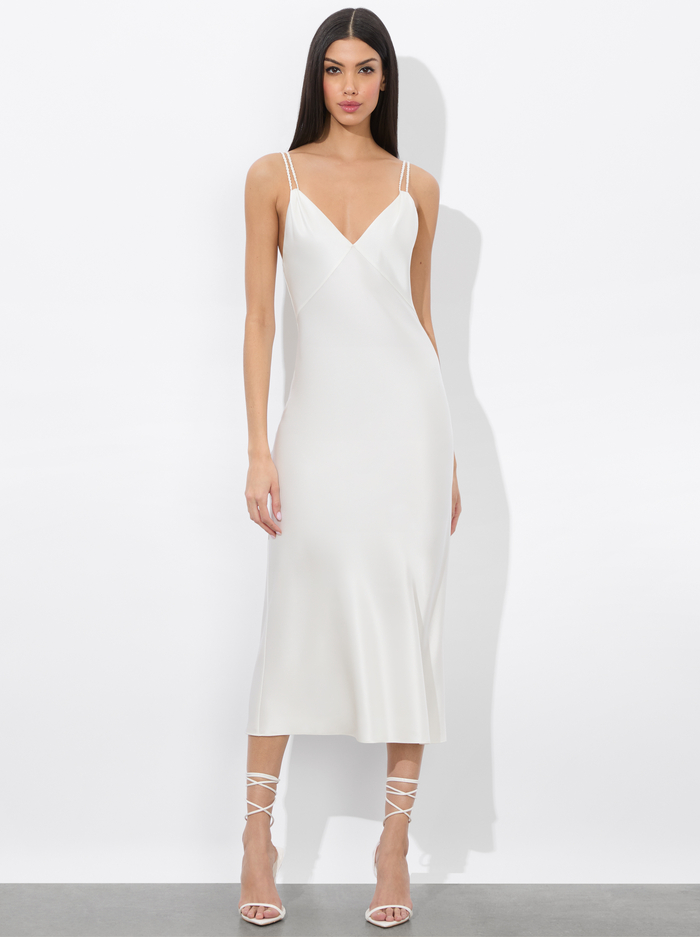 KIRO SLIP DRESS - OFF WHITE - Alice And Olivia