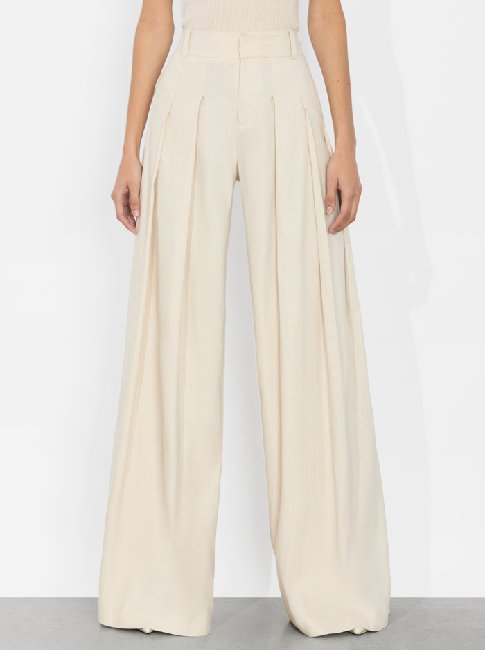 SIMON TROUSER - OATMEAL - Alice And Olivia