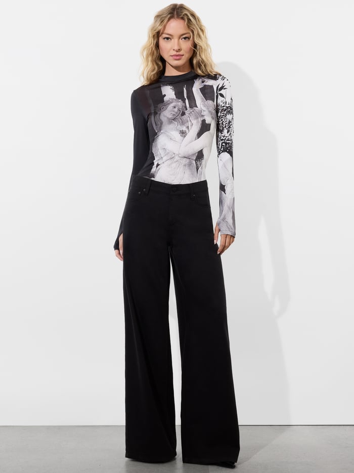 DELAINA MOCK NECK TOP - RENAISSANCE FRESCO image 1 - Alice And Olivia
