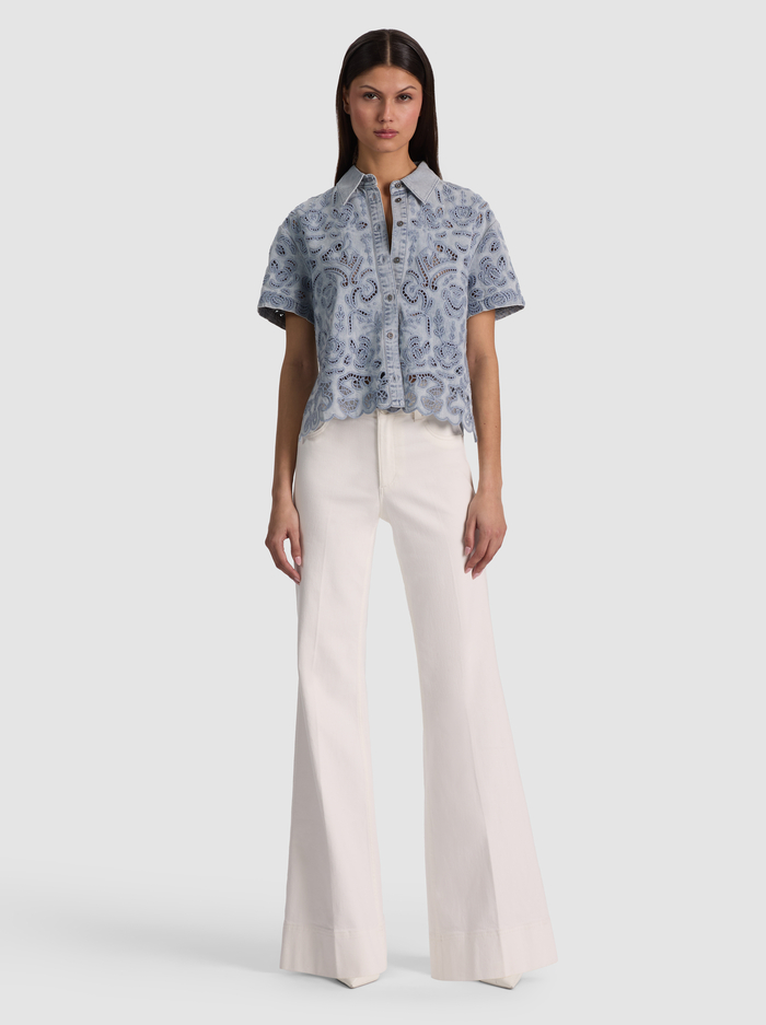 LANE DENIM BUTTON DOWN - SIERRA LIGHT BLUE image 1 - ALICE + OLIVIA
