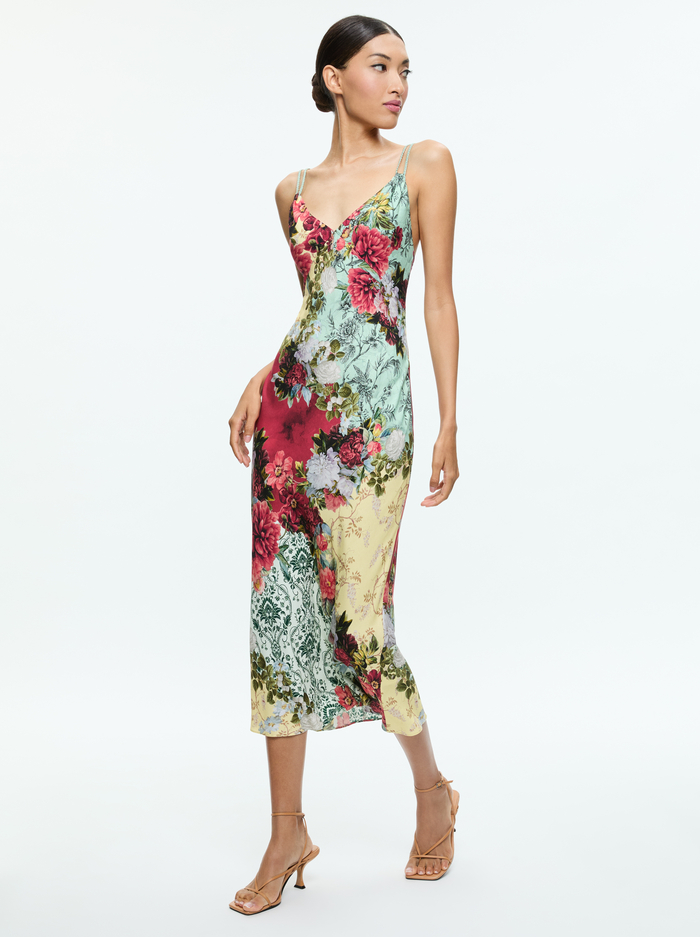 KIRO V NECK SLIP DRESS - OAKLEY image 3 - Alice And Olivia