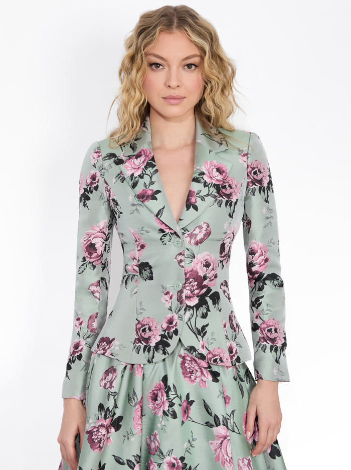 IANA SCULPTED BLAZER - SAGE MULTI - Alice And Olivia