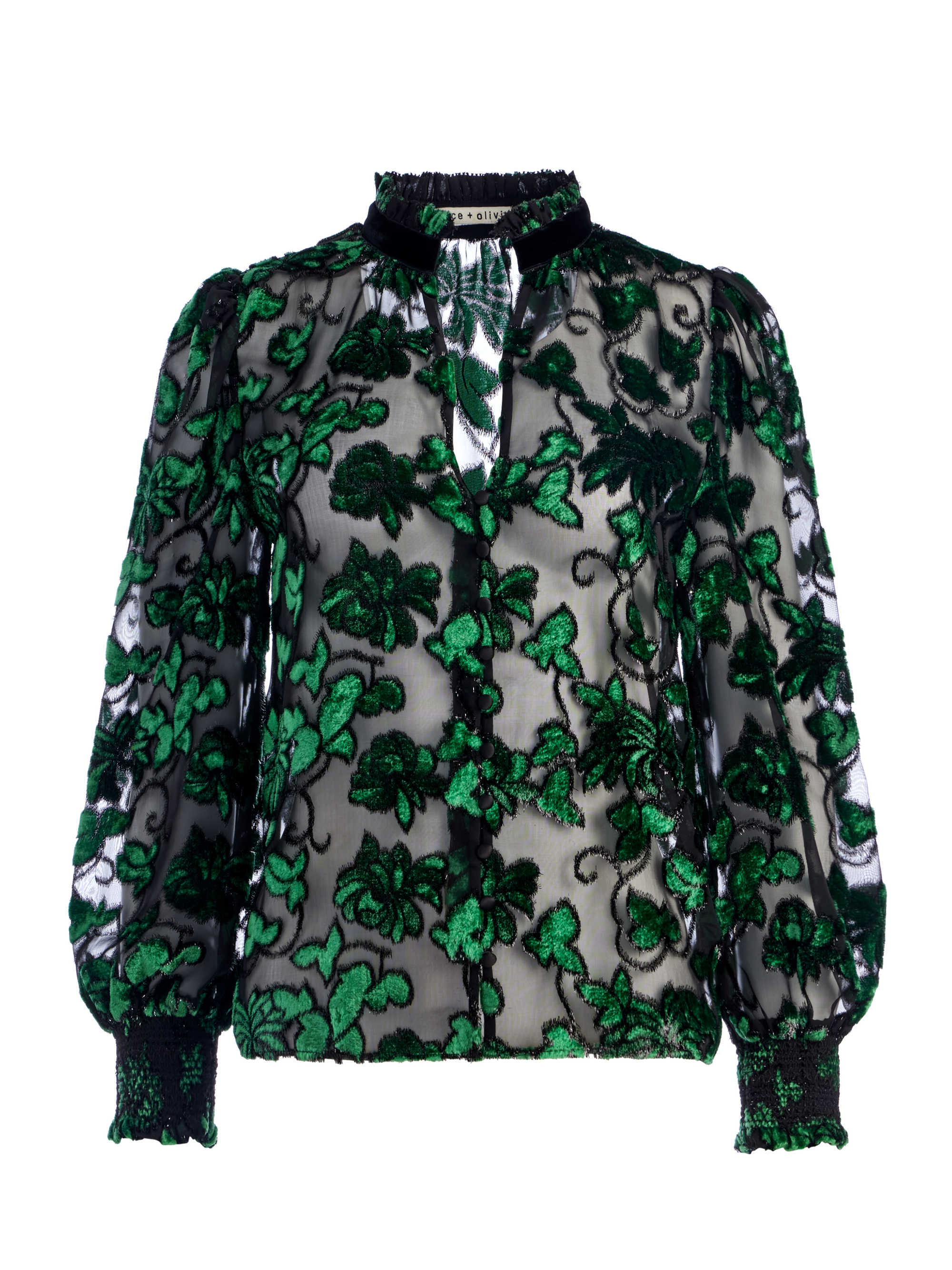 The Fiore Silky Button Down Blouse main image 1