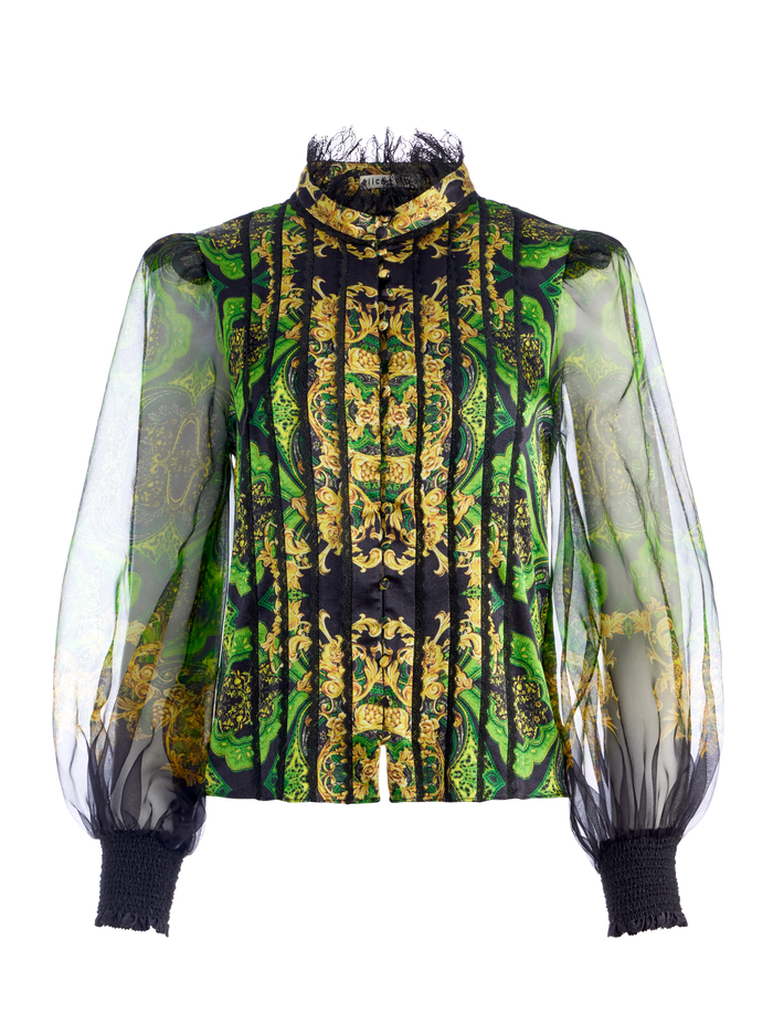 BETTINA BLOUSON SLEEVE TOP - RENDEZVOUS image 5 - Alice And Olivia