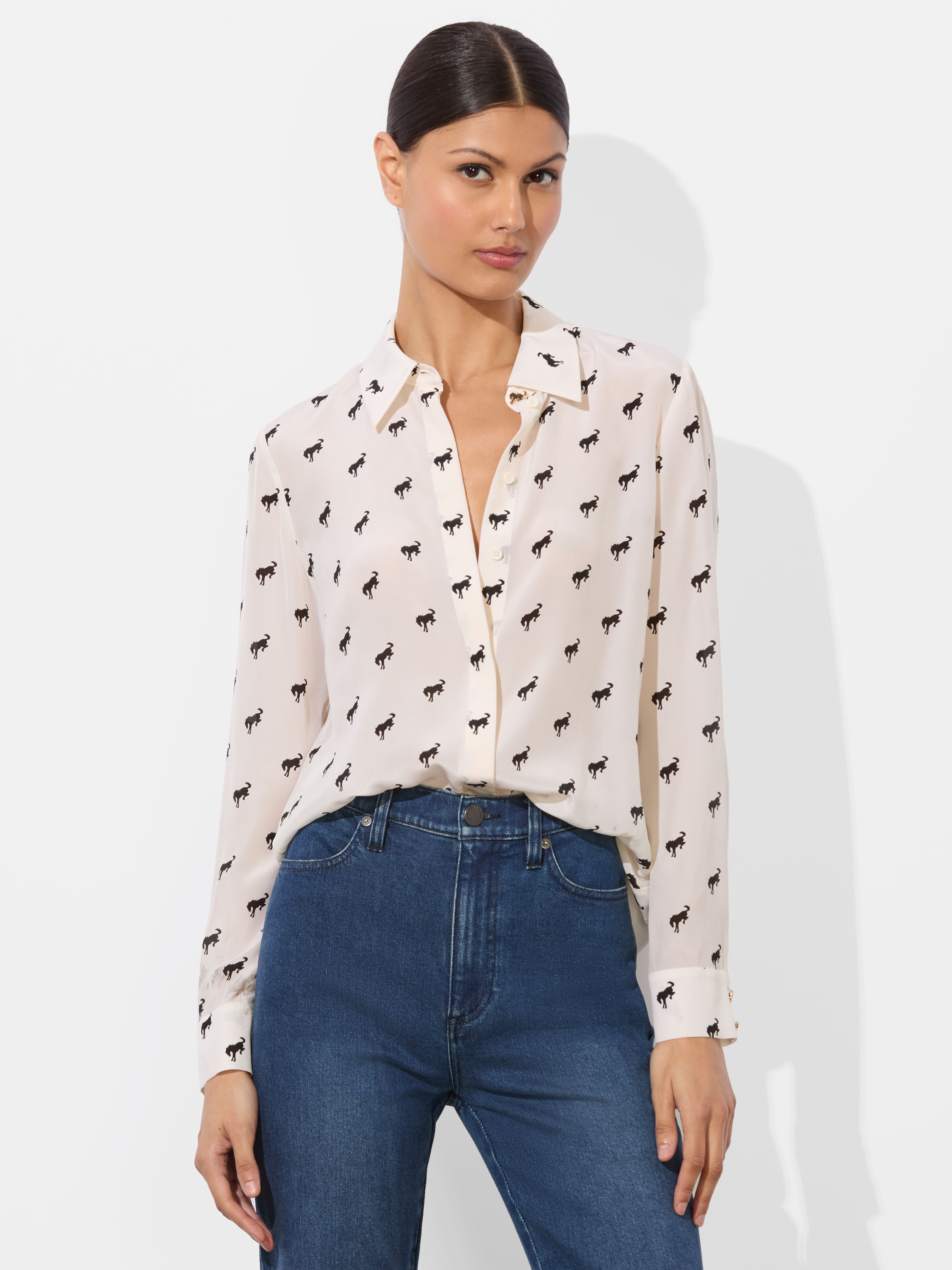 新品alice+olivia 2way シャツ&カフス スウェットトレーナー