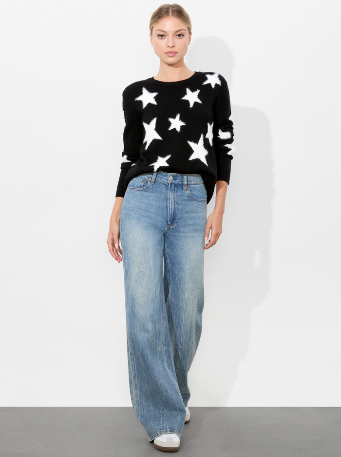 ANDORA PULLOVER - BLACK/SOFT WHITE image 4 - Alice And Olivia