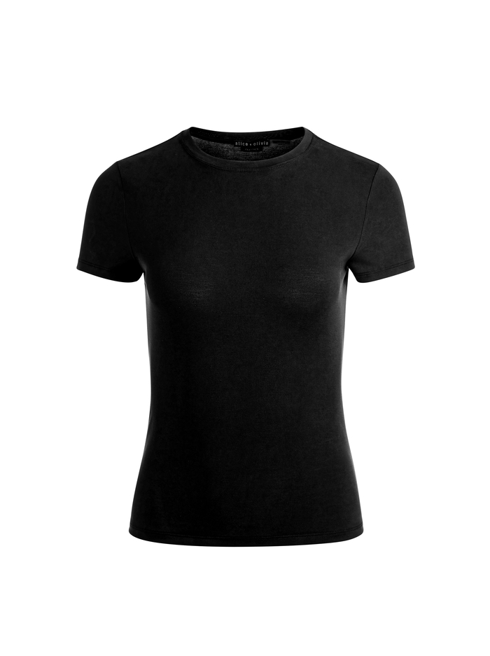 TESS BABY TEE - BLACK image 5 - Alice And Olivia