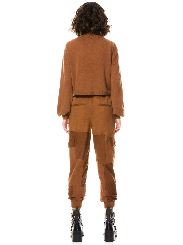 TRIBECA PATCHWORK JOGGER - CAMEL image 1 - Alice And Olivia